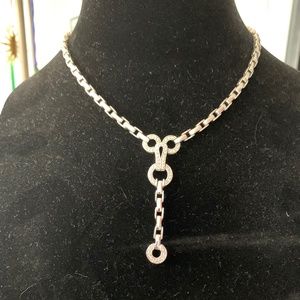 Stunning drop necklace with front and rear detail